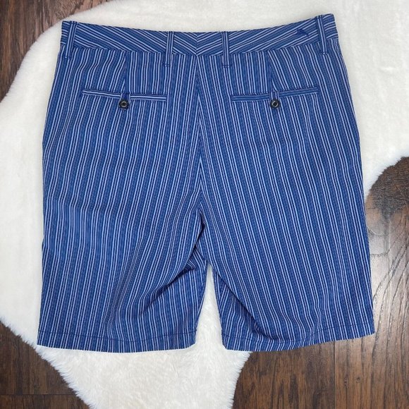 Tommy Bahama Shorts 33 Blue Striped Stretch Nylon 10" Inseam Golf Men's - Picture 4 of 9